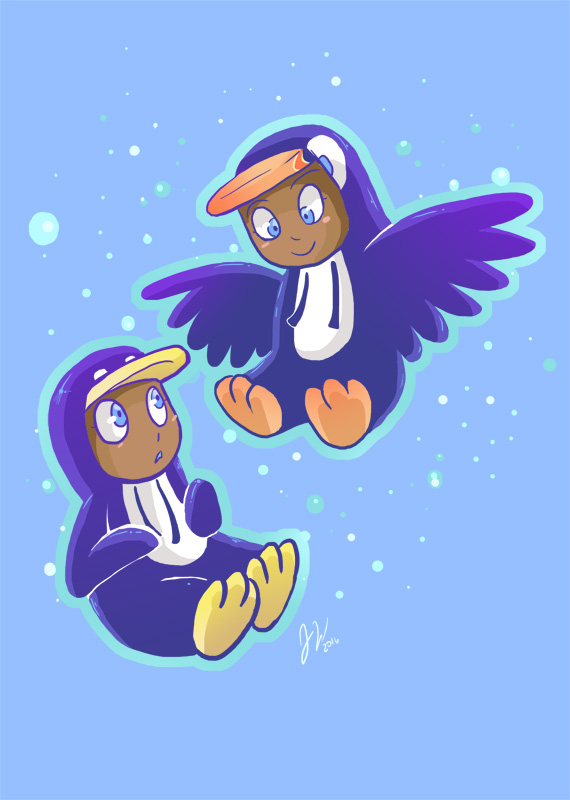 Penguin and puffin